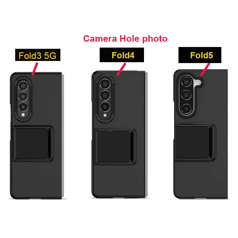 Samsung Schutzhülle für Galaxy Z Fold 7 6 5 4 3 mit integrierter Ständerhalterung und Kameraschutz, Schwarz Blau Grün Rot - Bild 4