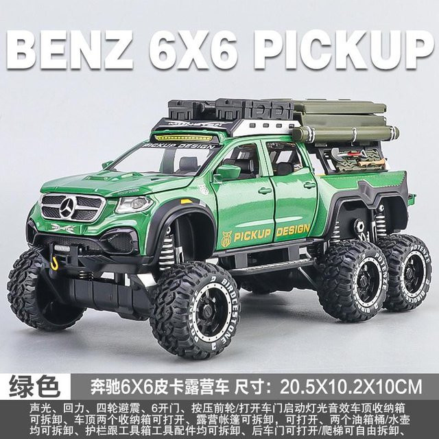 Mercedes Benz X-Klasse 6x6 Offroad Pickup, Modellauto, 1:28, grün, ab 14 Jahren - Bild 1