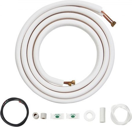 VEVOR Mini Split Line Set Kupferrohr-Verbindungssatz mit 3-lagiger Isolierung für Klimaanlagen und Wärmepumpen, Farbe: Weiß - Bild 1