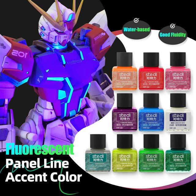 Stedi MP-20 Fluoreszierende Panel-Liner Farbe in Multicolour für Gundam-Modelle und Hobby-DIY-Zubehör - Bild 1