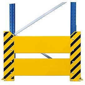Schulte Lagertechnik Rammschutzwand für Doppel-Palettenregale, Höhe: 40 cm, Farbe: gelb/schwarz - Bild 1