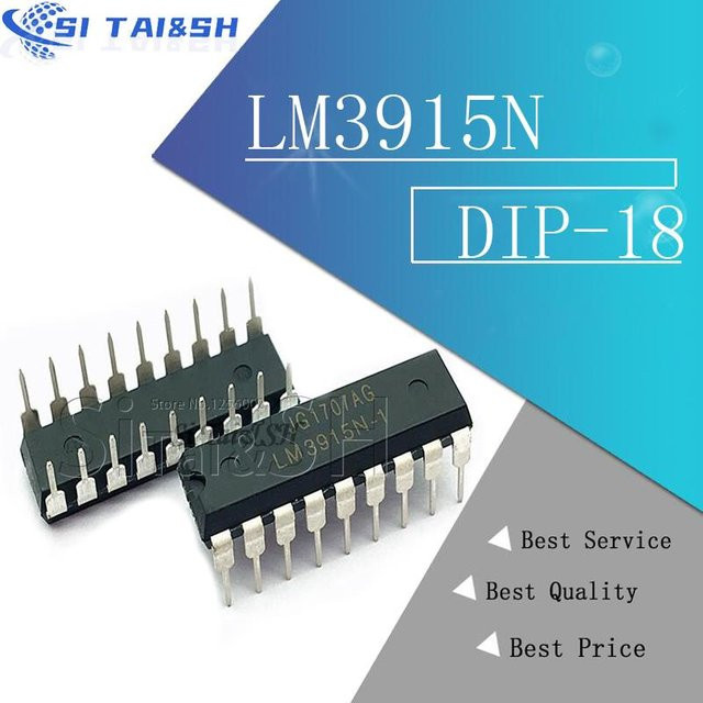 5er Set LM3915N DIP-18 LED Bar Graph Display Treiber IC von Si Tai&SH in Schwarz - Bild 1