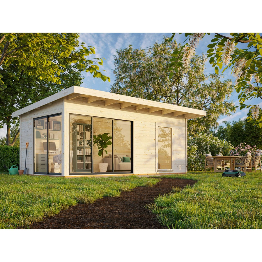 Palmako Gartenhaus Andrea Slide aus Fichtenholz in Braun mit Pultdach, B/T/H: 595 x 300 x 264 cm - Bild 2