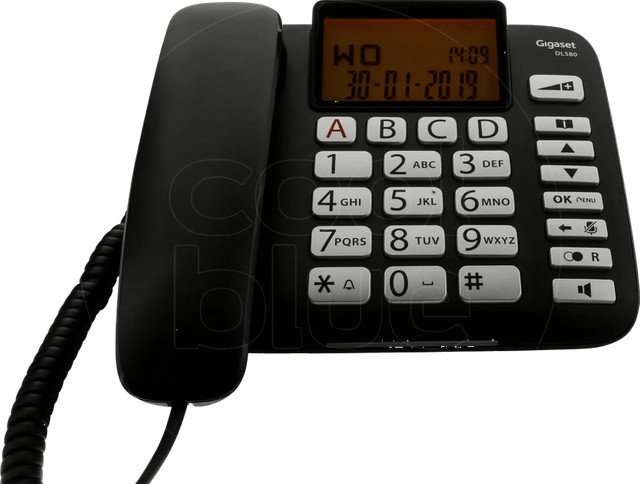 Gigaset Schnurloses Telefon DL580 mit großen Tasten in Schwarz - Bild 1