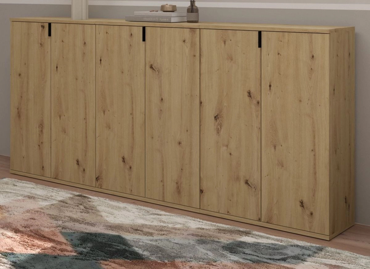 Inn.Furn Sideboard Line-Up Eiche Artisan in Braun, Breite: 183 cm, Höhe: 99 cm, Tiefe: 34 cm - Bild 1