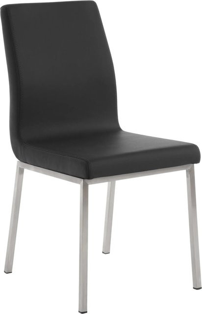 DELUKE Esszimmerstuhl TUTOR aus Kunstleder in Schwarz, B/T/H: 40 x 50 x 88 cm - Bild 1