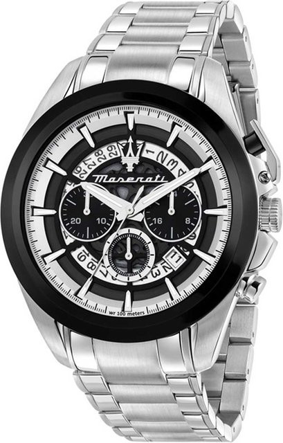 Maserati Chronograph, Quarz, Edelstahl, Schwarz, 45 mm, Herren - Bild 1