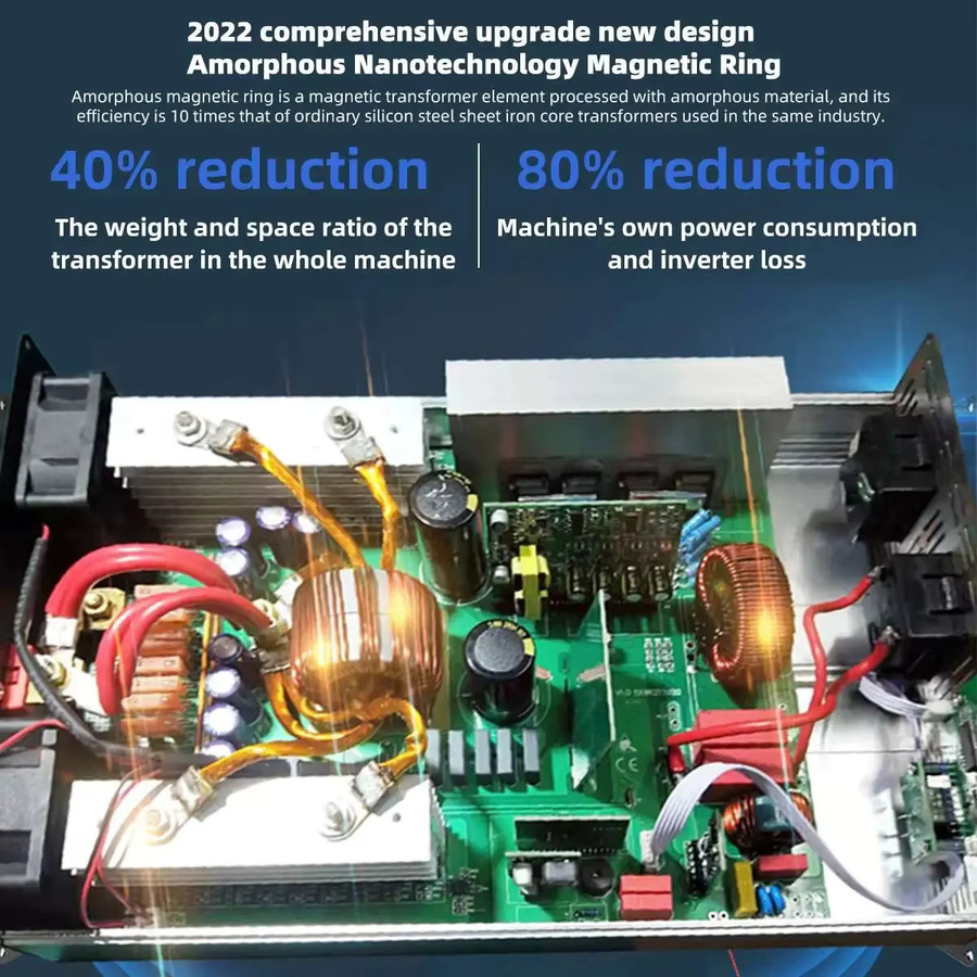 Reiner Sinus Wechselrichter für Solar und Car, 10000W bis 12000W, Spannungswandler von 12V 24V 48V 60V 72V auf AC 110V 220V, 50Hz/60Hz - Bild 2