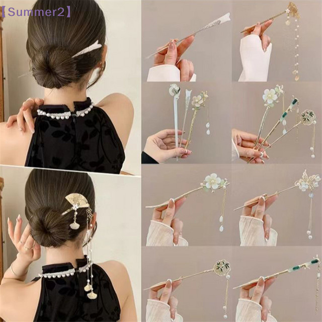 Xia2 Haarstab, Blumenquasten, Perle, Damen - Bild 1