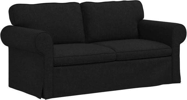 vidaXL Sofa Schwarz mit Stoffbezug und Metallrahmen B/T/H: 215 x 82 x 80 cm - Bild 1