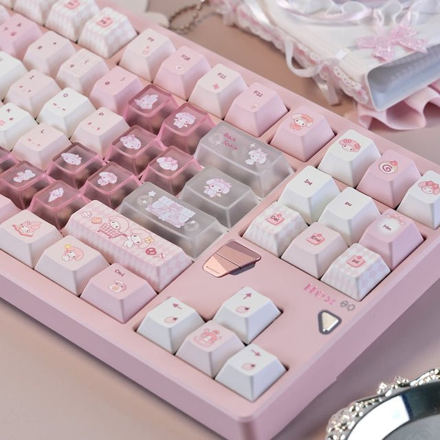 Sanrio My Melody Tastenkappen-Set in Pink für MX mechanische Gamer-Tastaturen mit Cherry-Profil - Bild 1
