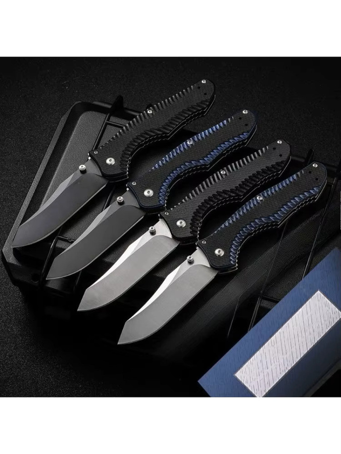 BM810 Tragbares Outdoor-Camping-Klappmesser mit 8CR13-Klinge und G10-Griff in Schwarz oder Blau - Bild 3