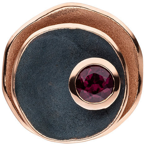 Colfem Anhänger 925 Silber, Roségold vergoldet, Rhodolith, Unisex - Bild 1