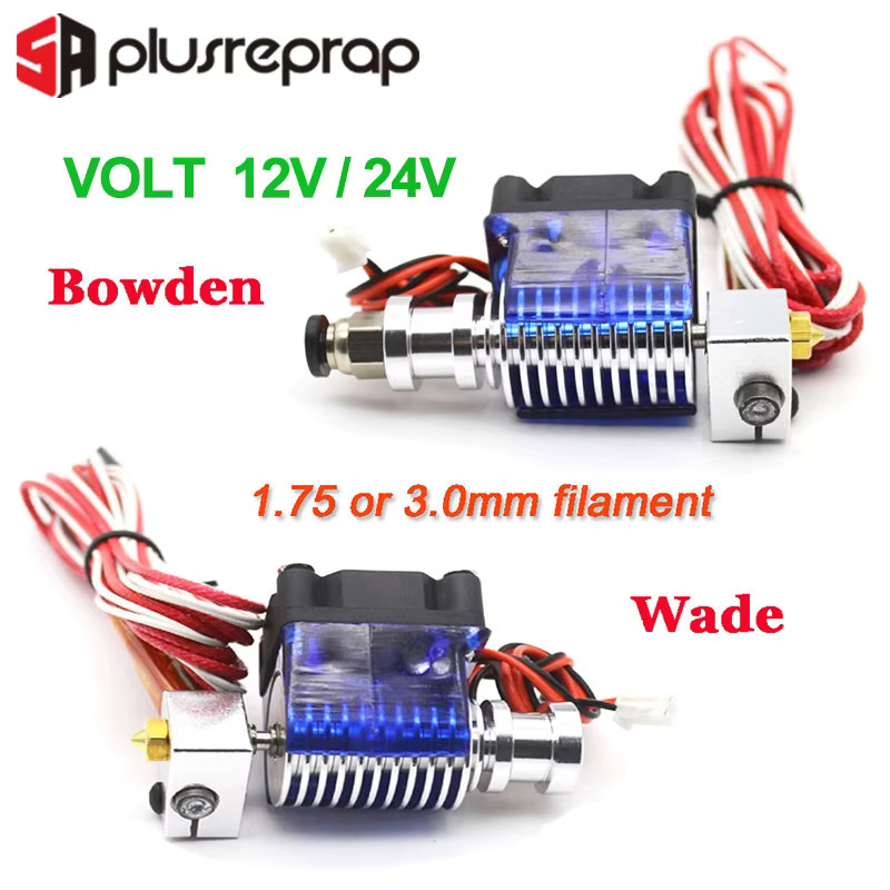 5Aplusreprap V6 J-Head Hotend Set in Silber für 1,75mm und 3mm Filament, inklusive Heizung, Thermistor, Lüfter und Düse für Wade- oder Bowden-Extruder - Bild 3