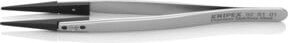 Knipex ESD Pinzette mit Wechselspitzen Glatt in Silber aus Edelstahl, Länge: 130 mm - Bild 1