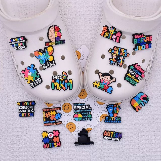 Happye&TiTi Schuhe Charms, Autismus Awareness, PVC - Bild 1