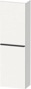 Duravit Halbhochschrank D-Neo Wandmontiert mit 1 Tür und 4 Regalböden, B: 40 cm, T: 24 cm, H: 132 cm, Schwarz/Weiß Matt - Bild 1