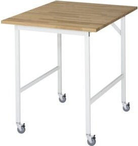 Rau Fahrbarer Arbeitstisch Jerry in Grau und Mehrfarbig mit B-Platte, B/T/H: 75 x 100 x 90 cm - Bild 1
