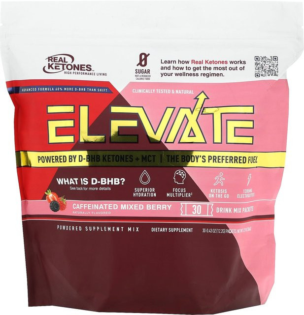 Echte Ketone Elevate, Getränkepulver, Beerenmischung, 30 x 12,2 g - Bild 1