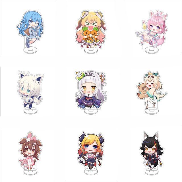 Hololive Anime Figur Akai Haato Kiryu Coco AZKi Robocosan Schreibtisch Deko Multicolor Höhe: 10 cm - Bild 1