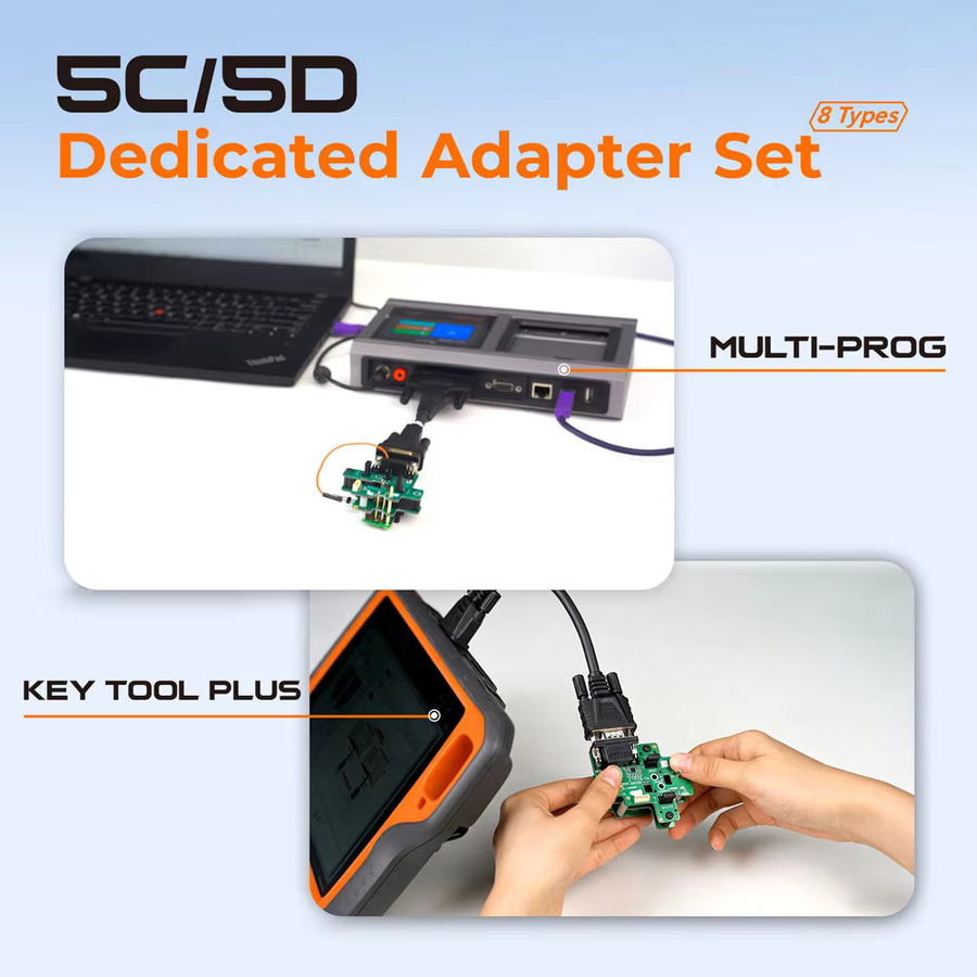 Xhorse MQB 5C 5D Spezial-Adapter-Set kompatibel mit Key Tool Plus Multi Prog für VW, Skoda, Audi und Porsche - Bild 5