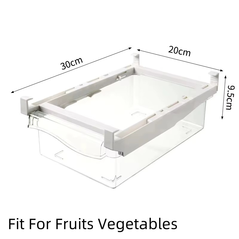 Untior Lebensmittel-Aufbewahrungsbox aus Kunststoff, transparente Kühlschrank-Schublade zur Obstverpackung und als Regalstütze - Bild 3