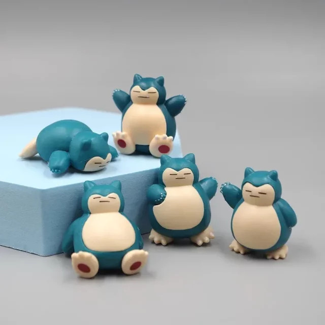 Bandai Pokémon Snorlax Mini Figur, 5-teiliges Set - Bild 1
