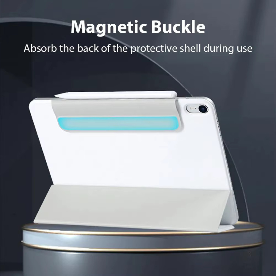 IQPEA Magnetische Schutzhülle für iPad Pro 11 und 12.9 Zoll sowie iPad Air 4, 5, 6 und iPad 10. Generation in Grau oder Weiß - Bild 3