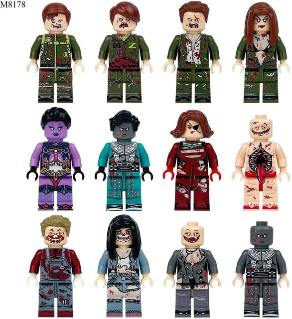 Zombie-Puppe Bausteine, humanoide Puppen, Spielzeug, digitale Actionfiguren Montagespielzeug Raupenfahrzeug Kinder-Lernspielzeug - Bild 1