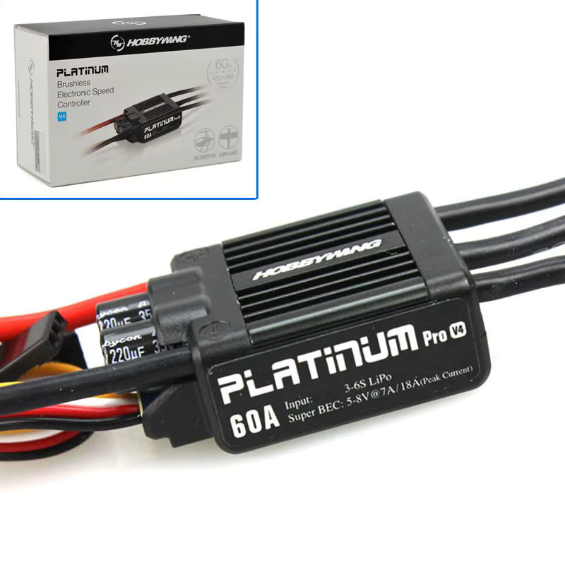 Hobbywing Platinum Pro V4 Bürstenloser ESC für RC Drohnen, Flugzeuge und Hubschrauber, Schwarz - Bild 4