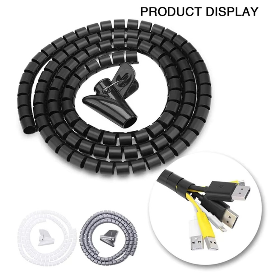 Maerknon Flexible Spirale Kabelmanagement-Schutzhülle in Schwarz, Länge: 2 m, Durchmesser: 10/16 mm - Bild 2