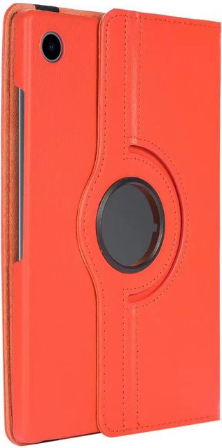 Samsung Galaxy Tab A8 10.5 Hülle SM-X200 SM-X205 360 Grad drehbare Lederhülle in Orange - Bild 1