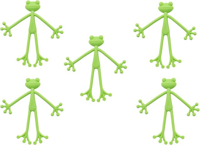 Genialo Pflanzenklipps Frosch in Green, 5 Stück zur Unterstützung deiner Pflanzen - Bild 1