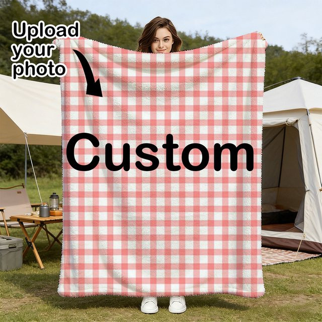 Personalisierbare Outdoor-Decke mit eigenem Foto von SRH, moderner Stil für Camping und Picknick, B/T: 150 x 100 cm - Bild 1