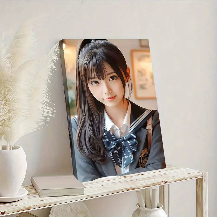 Leinwand-Wandkunst Anime-Mädchen im Segler-Outfit mit Pferdeschwanz, mehrfarbiges Gemälde für dein Wohnzimmer oder Schlafzimmer - Bild 4