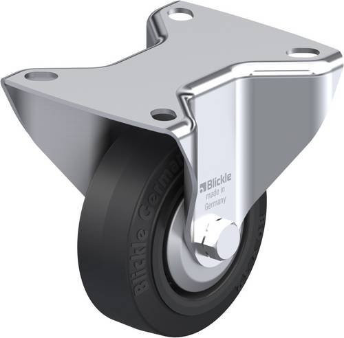 Blickle Bockrolle B-POEV 80R-FA in Schwarz und Grau aus Stahl mit 80 mm Rad-Durchmesser und 140 kg Tragfähigkeit - Bild 1