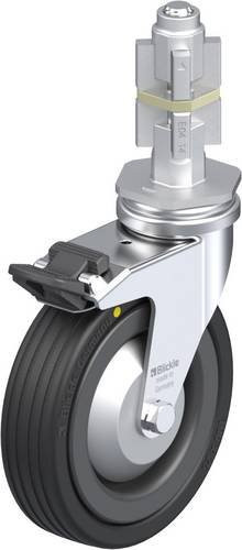 Blickle Lenkrolle 586131 LRA-VPA 100K-FI-EL-FA-E04 mit Feststeller in Schwarz und Grau, Rad-Durchmesser: 100 mm, Tragfähigkeit: 70 kg - Bild 1