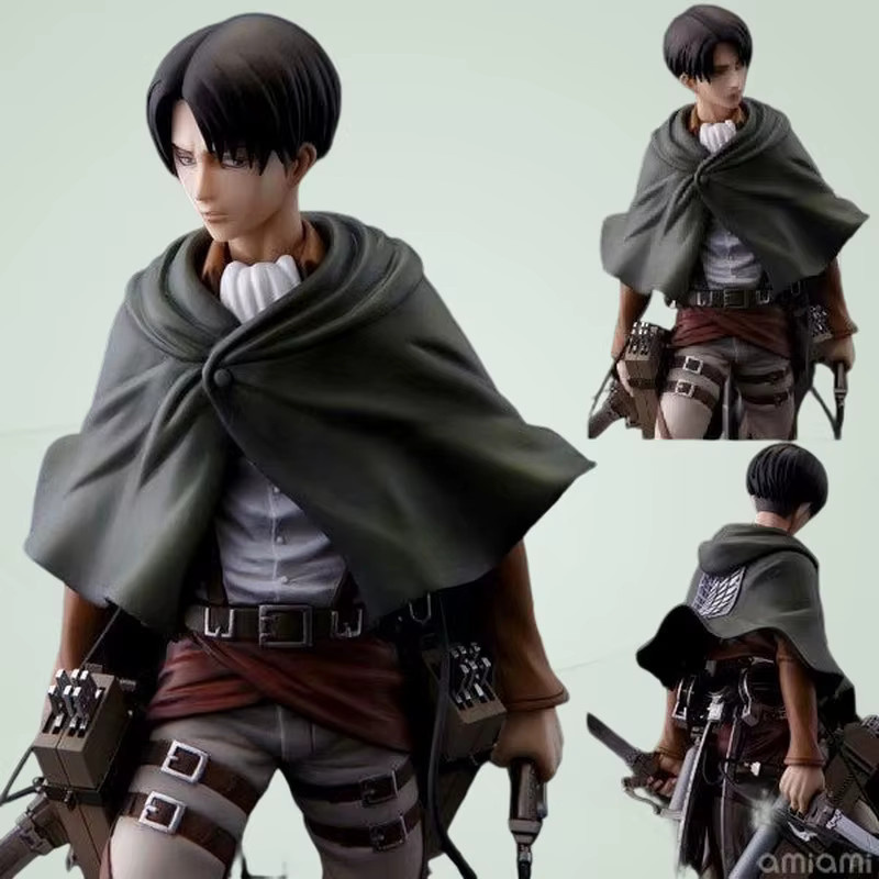 Bandai Attack On Titan Captain Levi Szenenfigur im Maßstab 1:8, Multicolor Anime-Sammelmodell für dein Desktop-Ornament - Bild 2