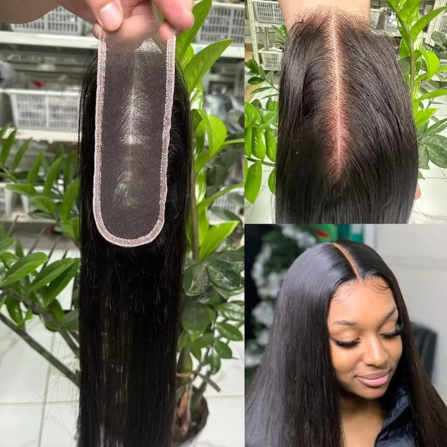 GloTress Lace Closure Haarblock, glattes Haar, 8-22 Zoll, 180% Dichte - Bild 4