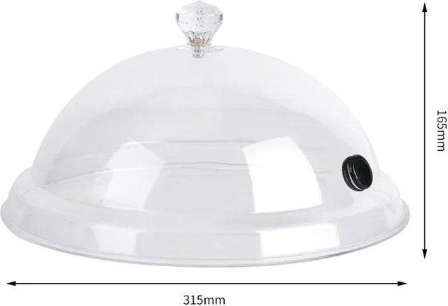 Yiran Furniture Räucherglocke aus Acryl transparent Durchmesser: 16,5 cm - Bild 1