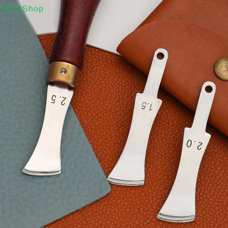 HNKMP ómRebecca Leathercraft Kantenvorrichtung Lederkantenfaltenwerkzeug mit austauschbarem Rillkopf 1,0–2,5 mm - Bild 3