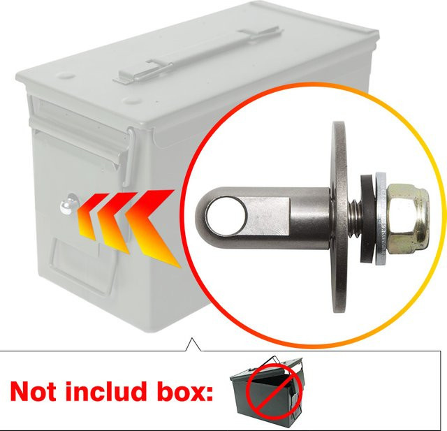 Aolamegs Munitionsbox aus Stahl mit Waffenschloss als abschließbares Hardware-Kit für 50 Cal Munition - Bild 1