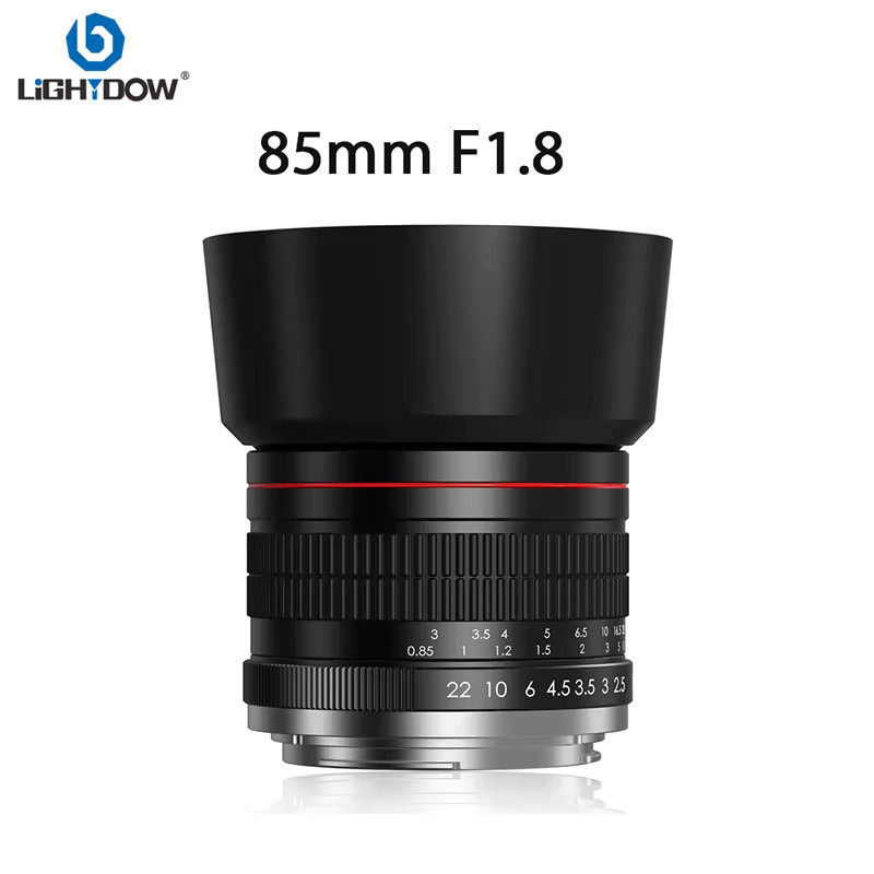 Lightdow Vollformat 85 mm F1.8-22 MF Portraitobjektiv für Canon EF Nikon F Sony E und Nikon Z Mount, Schwarz - Bild 6