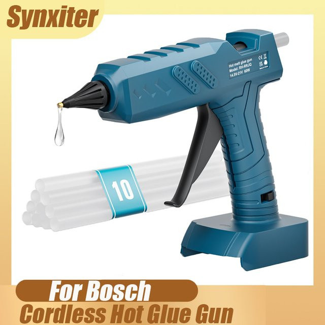 Synxiter Elektrische Akku-Heißklebepistole für Bosch 18 V Akku mit 11 mm Klebesticks - Bild 1