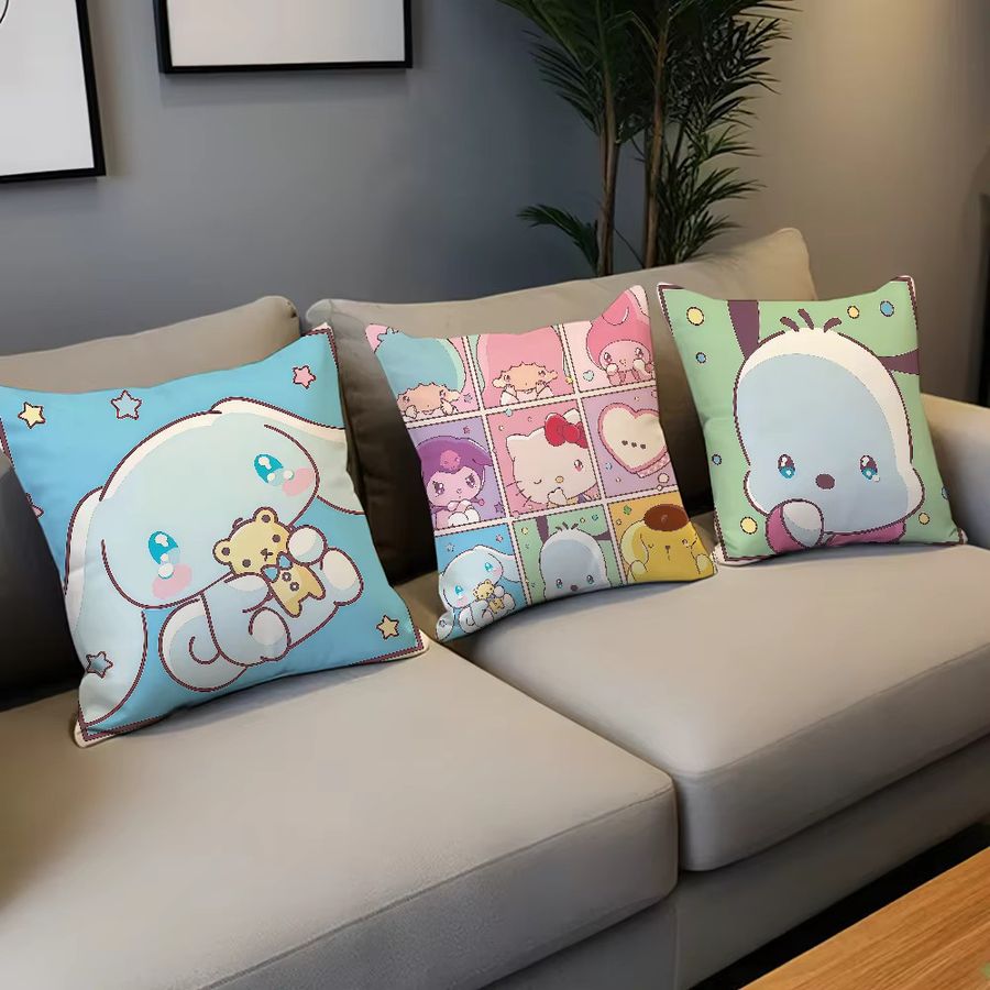 Sanrio Pochacco Little Twin Stars Kissenbezug Multicolor Dekorationshülle für Sofa und Wohnzimmer - Bild 4