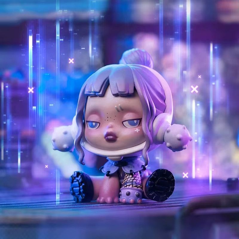 POP MART Skullpanda Nacht Stadt Serie Blind Box Cyberpunk Anime Figur für dein Desktop Ornament - Bild 2