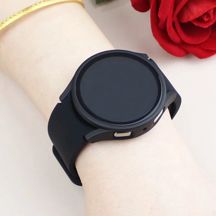 samusak Uhrenarmband und Schutzhülle, Silikon, Schwarz, Unisex - Bild 6