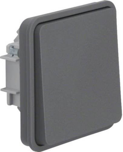 Hager Taster-Einsatz Druckknopf in Grau WNA022 IP55 - Bild 1