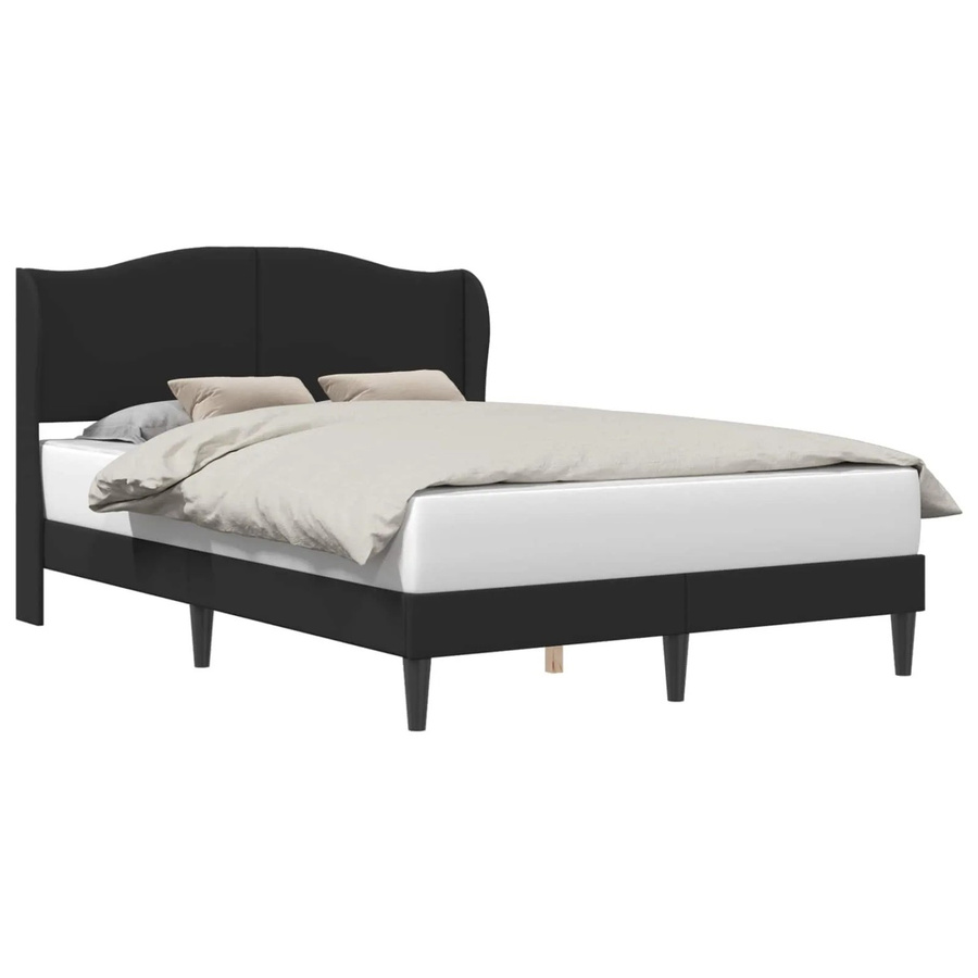 vidaXL Bettrahmen mit Kopfteil in Schwarz aus Kunstleder, B/T/H: 164 x 160 x 202 cm - Bild 2
