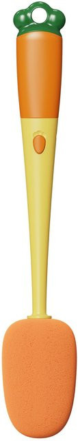 NATAWA 3 in 1 Flaschenreiniger mit Schwamm und Pinsel, langer Griff für Becher und Flaschen, Gelb - Bild 1